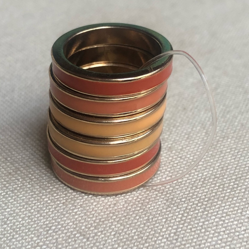 🧡💛NEW Orange & Gold Stack Rings💛🧡 - Picture 3 of 5